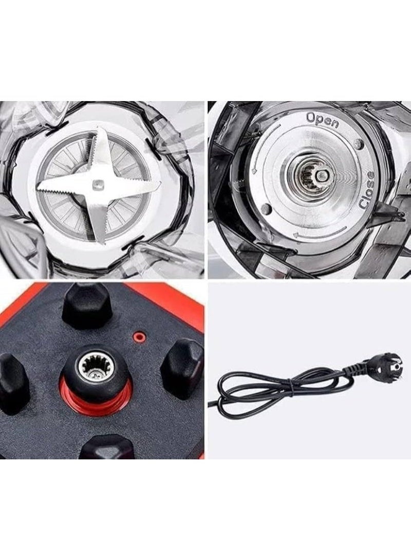 سيلفر كريست خلاط الطعام الكهربائي سيلفر كريست 2 في 1 بقوة 4500 واط حجم كبير 2 لتر غير قابل للكسر بـ 6 شفرات ستانلس ستيل و15 وظيفة سرعة للطعام والعصائر - Image 5